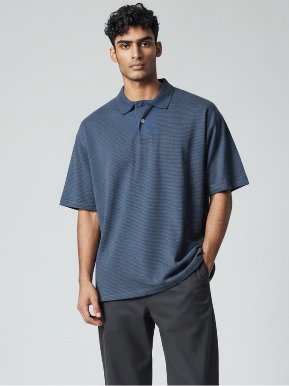 St. John’s Bay Men’s Small Blue Short Sleeve Polo Shirt Quick Dry Easy Care